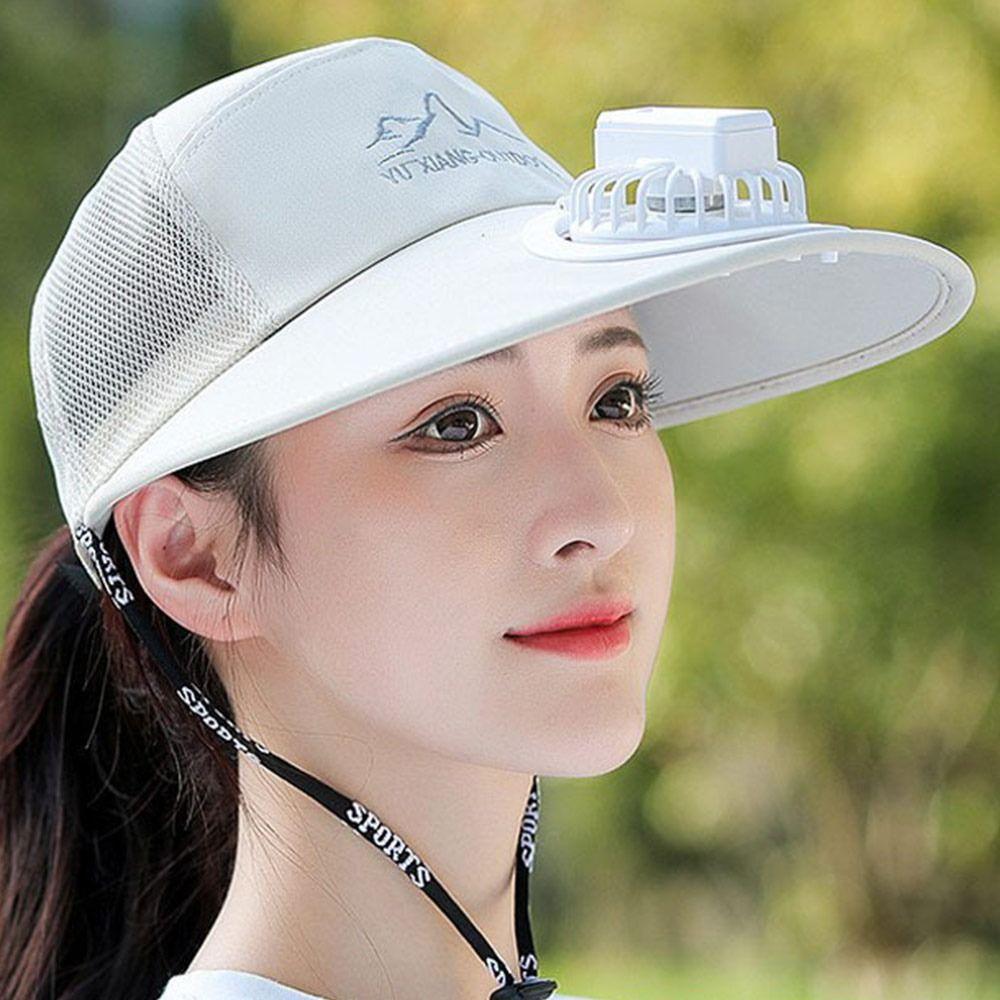 Rechargeable Charging Fan Hat UV Protection Cycling Hat Outdoor Fishing Hat  Men Women