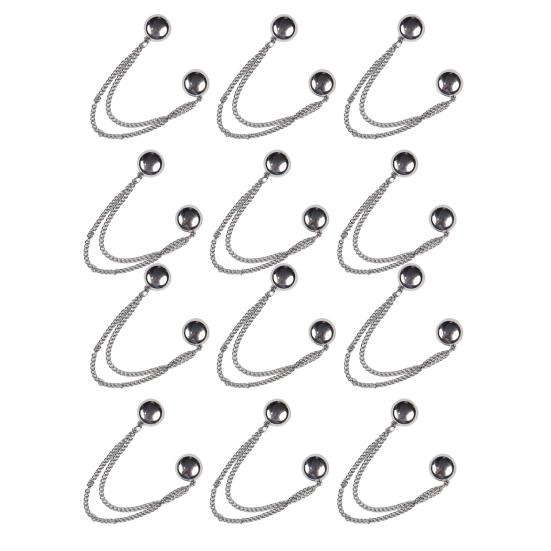 4/8/12 шт. Магнитные зажимы для одежды, пуговицы для штанин, регулируемые зажимы для штанин, булавки, быстрые застежки для рубашки