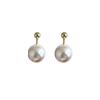 Silver Needle Pearl Earrings: Luxurious, Unique Back-Hanging Design for Women