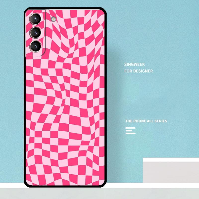 Crazy Checkered Case For Samsung Galaxy S25 Ultra S25 FE S20 S21 S22 S23 Plus S9 S10 S24 Ultra Phone Cover