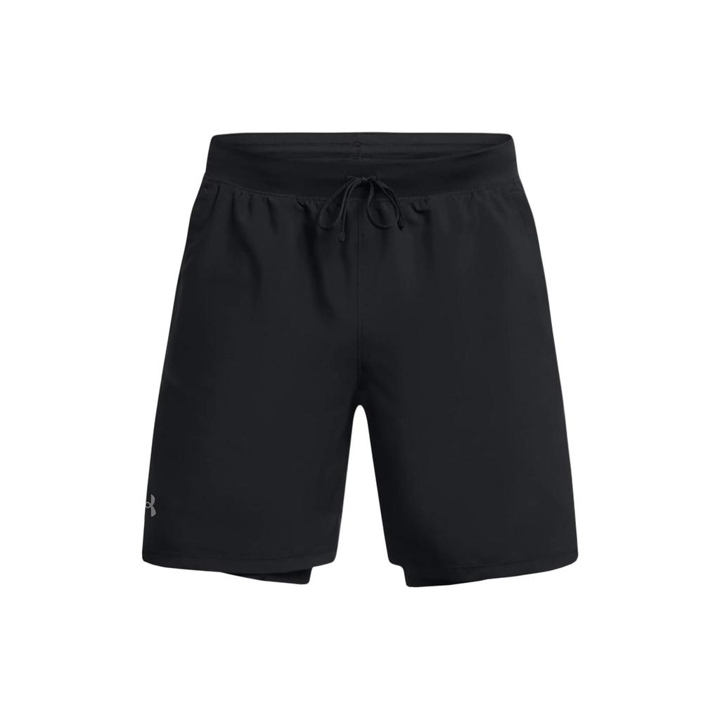 Under Armour Быстросохнущие повседневные шорты со шнурком и принтом логотипа, мужские брюки, черные 1382641-001