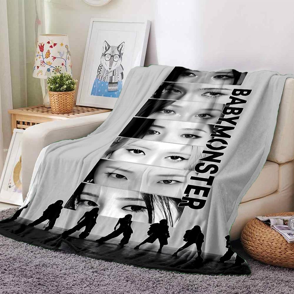 Babymonster Blanket Ultra-Soft Perfect for Chair Bed Bedding Four Seasons Universal Warmthful Decor Ideal Gift For Birthday Valentine'S Day