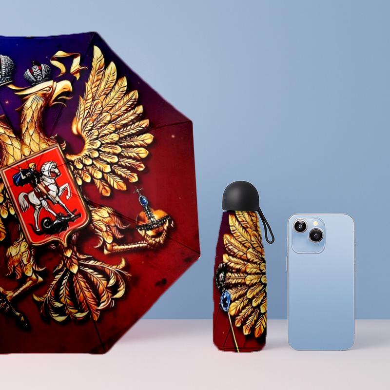 Русский двуглавый орел (1) Уличный зонт, идеально подходящий для поездок на пляж, путешествий, приключений и активного отдыха в любое время года