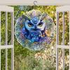 Colorful Owl and Floral Metal Wind Chime for Outdoor Garden Decor with 360 Rotating Hook Durable Patio Yard Porch Ornament No Electricity Needed