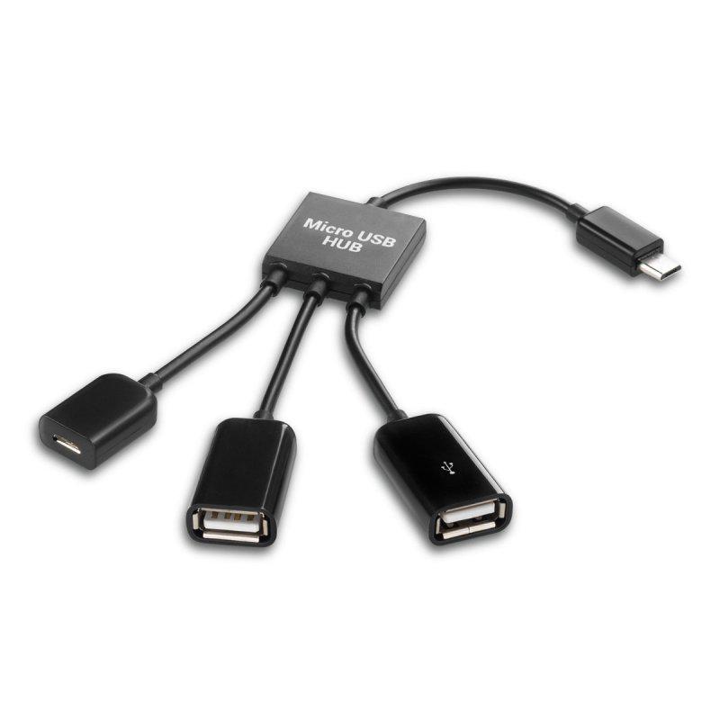 Адаптер-концентратор Micro USB OTG для смартфона/планшета Разветвитель Micro USB для Apple, Samsung, Lenovo