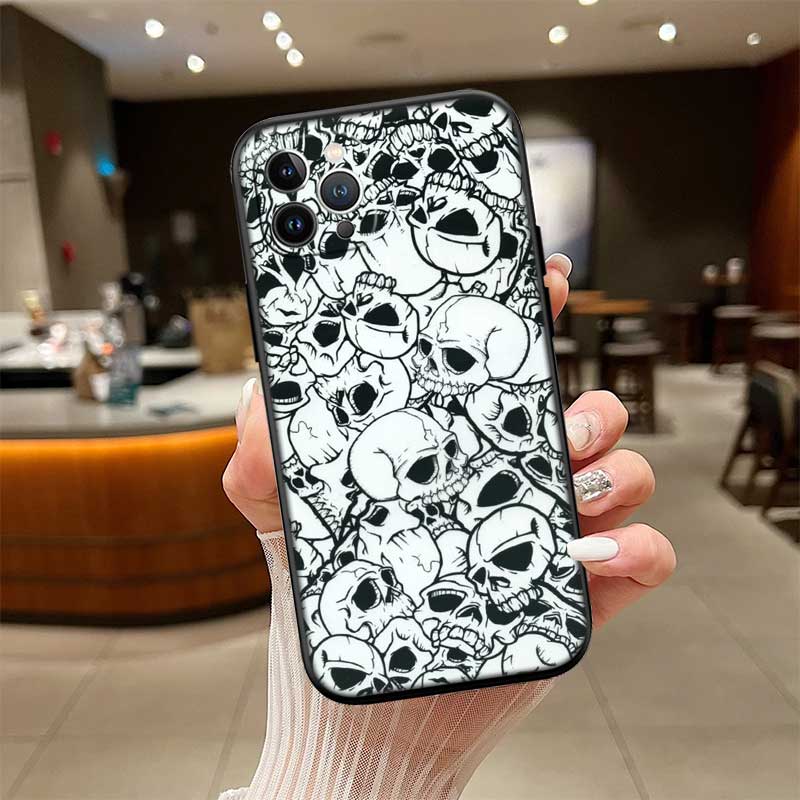 NH31 Horror Skeleton Skull New High-End Shell Phone Case for iPhone SE X XS XR 16E 17 11 Pro Max 8 7 6 6s Plus Air
