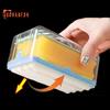 Multifunctional Soap Box with Sponge Rollers, Rub-free, Quick Drain, Shower Laundry Soap Holder, Saver, Bathroom Tools