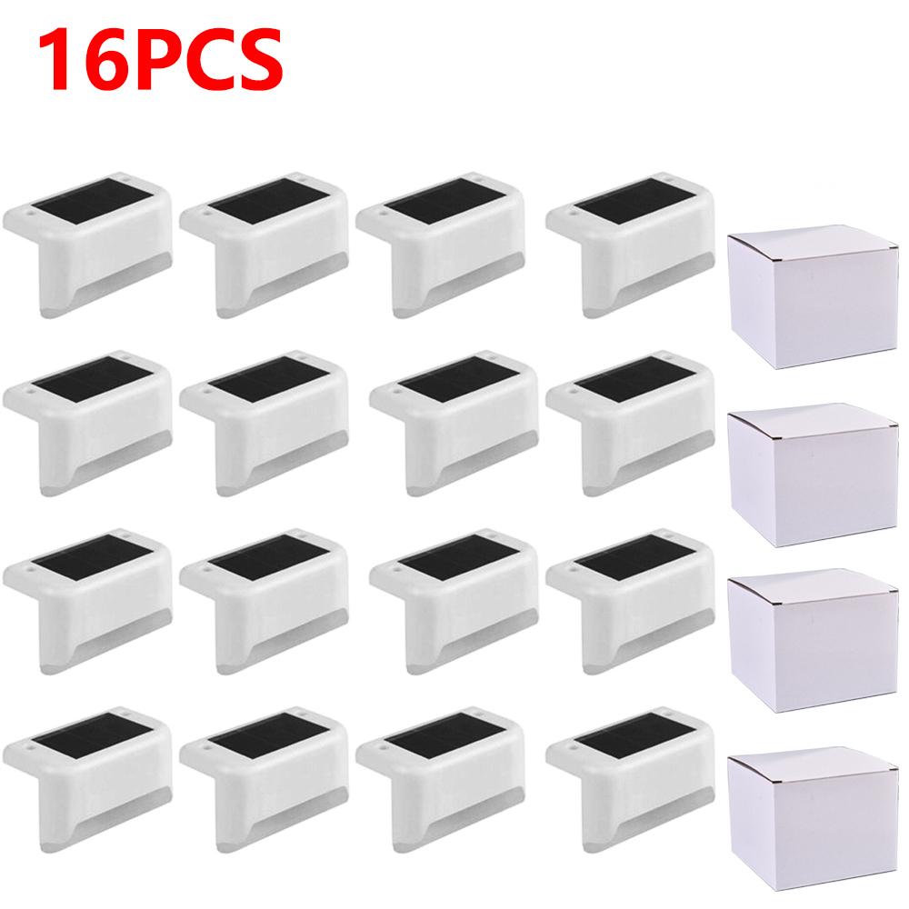 Теплый белый светодиодный солнечный светильник для лестницы, уличные садовые фонари, водонепроницаемый светильник для балкона, украшение для патио, лестницы, ограждения, светильник