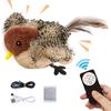 USB-перезаряжаемая игрушка для кошек, машущая птица, игрушка для кошек, 3 уровня регулировки, пульт дистанционного управления, USB-игрушка с машущими крыльями, чирикающая игрушка для кошек