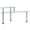 Kitchen Shelf - vidaXL - Transparent - Tempered Glass - 2 Levels - 49.5x35x19 Cm