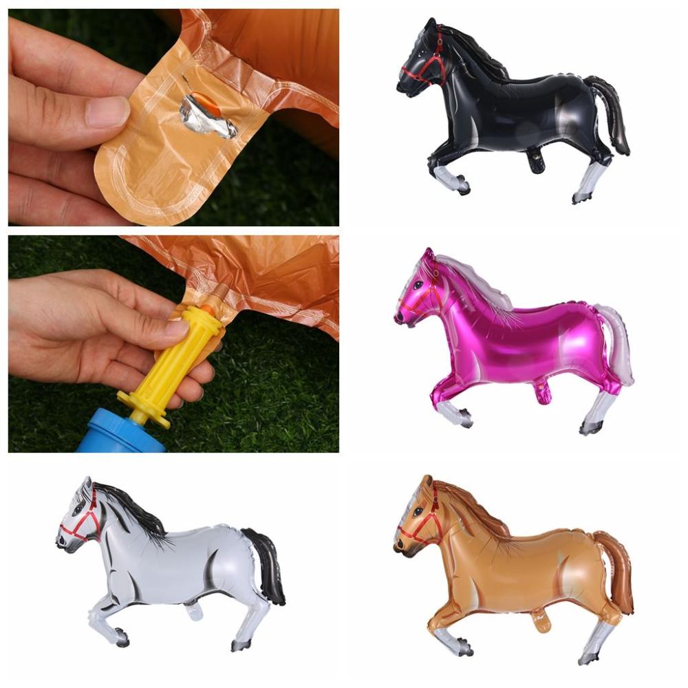 Themed Birthday Supplies Decorations Aluminum Balloon Horse Balloon Inflatable Toys Horse-Shaped