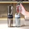 1pcs Toothbrush Storage Box Three-In-One Transparent Portable Toothbrush Case Mouthwash Cup Travel Supplies Plastic Storage Boxs