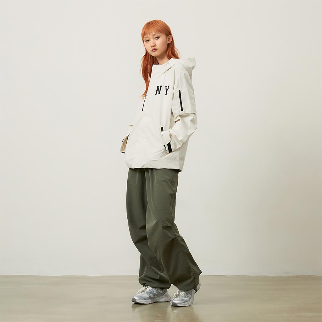 New MLB New York Yankees Basic Collection 24FW Jacket Unisex Hemp Cream 3AWJB0644-50CRM