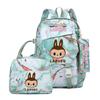 3Pcs/set Cute Printed Backpack Lunch Bag Pencil Case Teen Child Girl Kid Schoolbag Student Bookbag Knapsack Women Travel Bag Gift