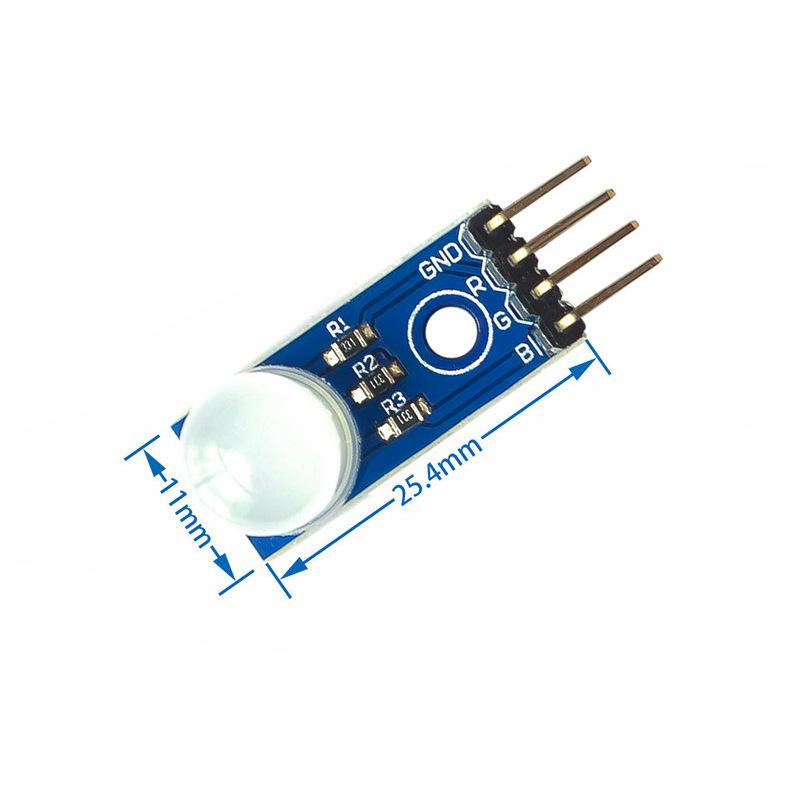 10-мм RGB LED модуль с общим катодом, трехцветная светодиодная плата