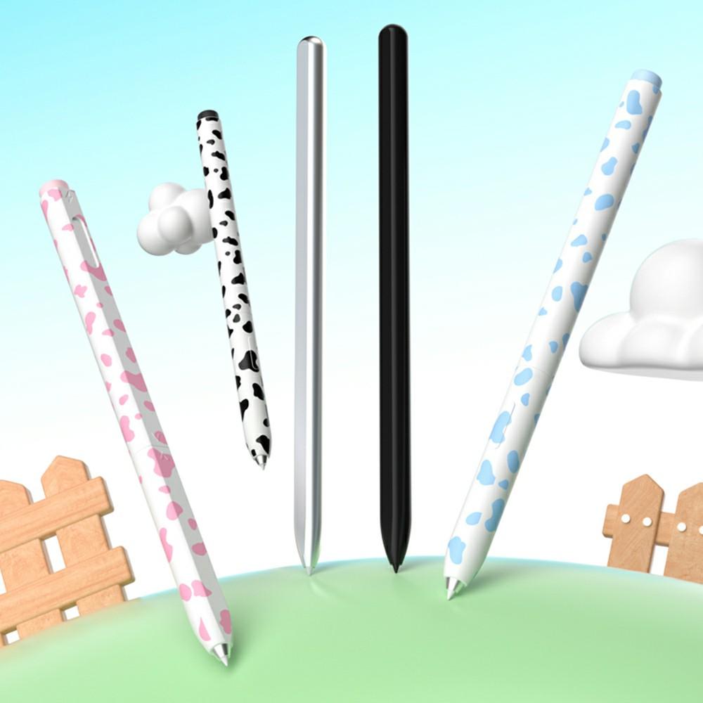 Для Samsung Galaxy Tab S9/S8/S7 Чехол-стилус Узор коровы Силиконовый чехол Защитный чехол для карандаша