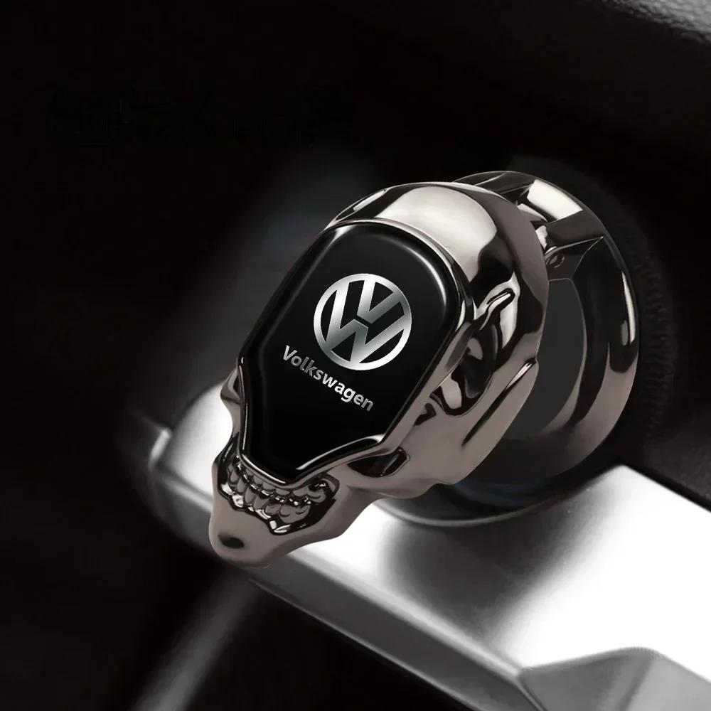 T23-New 1pcs Car Engine Start Stop Switch Button Cover Sticker For VW Volkswagen Golf Polo Passat Touran Jetta accessories