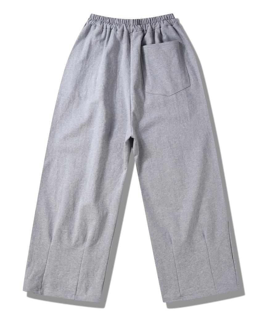 ROCKED GARAGE [Unisex] Training Pintuck Wide Sweatpants [Gray]