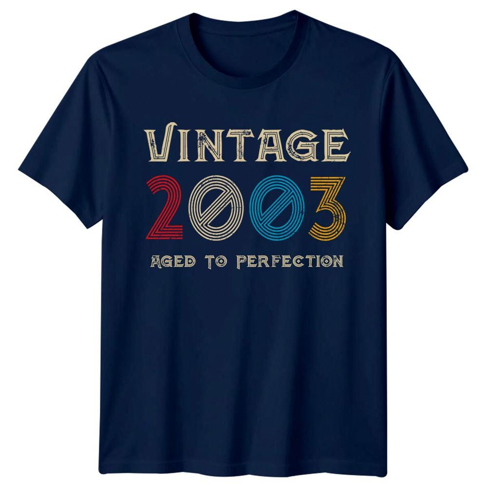 Vintage 2003 Unisexs T Shirt 23rd Birthday Gift Aged To Perfection