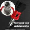 Short Ratcheting Screwdriver Set Mini Pocket Wrench with L R Switch and Magnetic 1/4 Hex Socket Anti Slip Handle