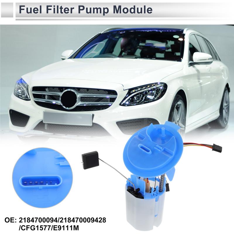 X Autohaux Electric Fuel Pump Assembly for Mercedes-Benz C300 C350 E350 E400 E550 CLS400 CLS550 GLK350 w/Sending Unit 2184700094