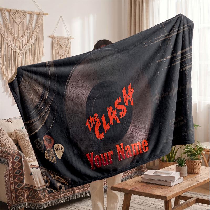 The Cure Flannel Blanket, Custom Name Text Personalized Soft Throw Blanket Home Decor Gift