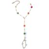 Stainless Steel Waterproof Flower Mittens Bracelet for Women Fashion Boho Style Handmade Flower Beaded Bracelet Jewelry Gift