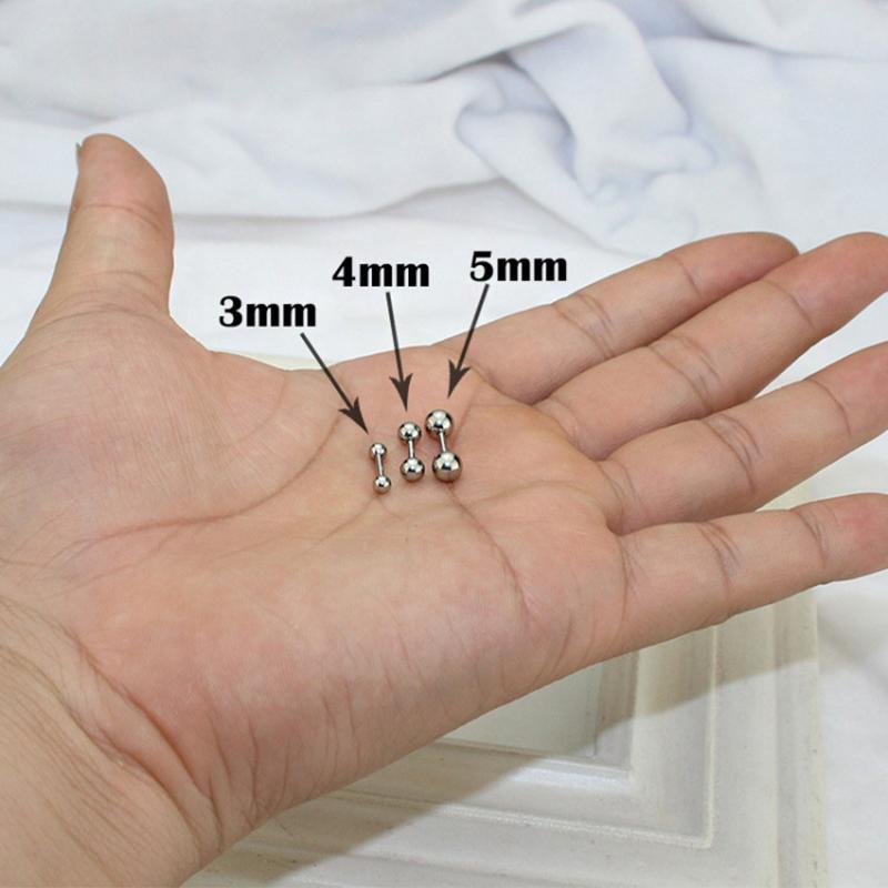 Ювелирные изделия для тела, титановая сталь, 1 пара, маленький шарик для пирсинга, унисекс, винты для ушной кости, медицинские серьги-гвоздики, маленькие серьги для ногтей, губ, ручная работа