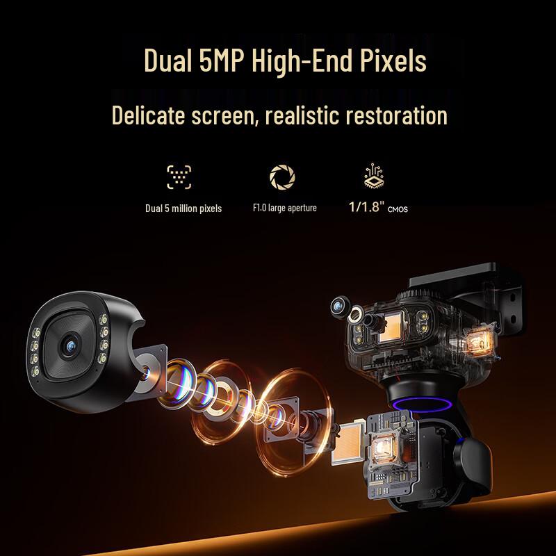 Huawei Smart Selection Xiaotun Dangjia Whale Eye Max 3K Dual 5MP Full-Color Outdoor Security Camera (CN version)