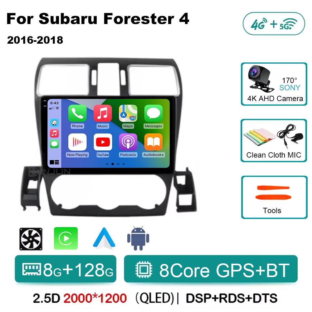 Android 14 Авто Qualcomm Автомобильное Радио для Subaru Forester 4 SJ WRX XV 2015 - 2018 Мультимедийный Плеер Навигация Головное Устройство Carplay