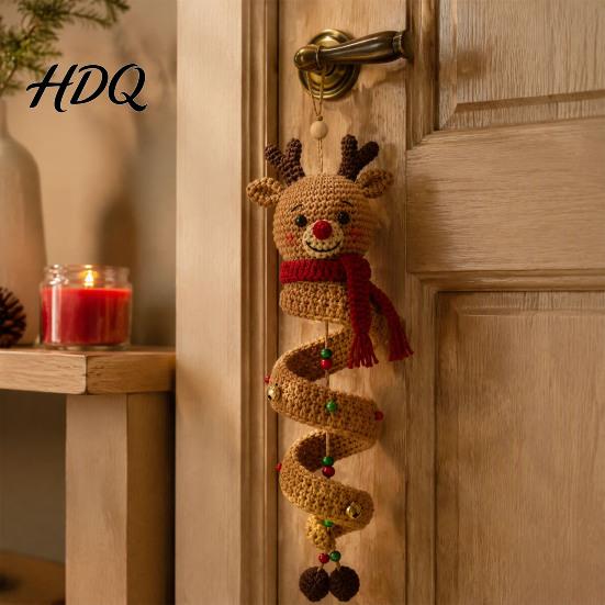 Подарок ручной работы для энтузиастов DIY Набор для вязания крючком Форма призрака/пингвина/оленя/пряничного человечка/тыквы Спиральный набор для творчества Взрослые Творчество Украшение Хэллоуин