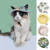 Adjustable Dog Fisherman Hat Cartoon Pet Sun Hat Fashion Cat Sunscreen Hat  for Cats Dogs