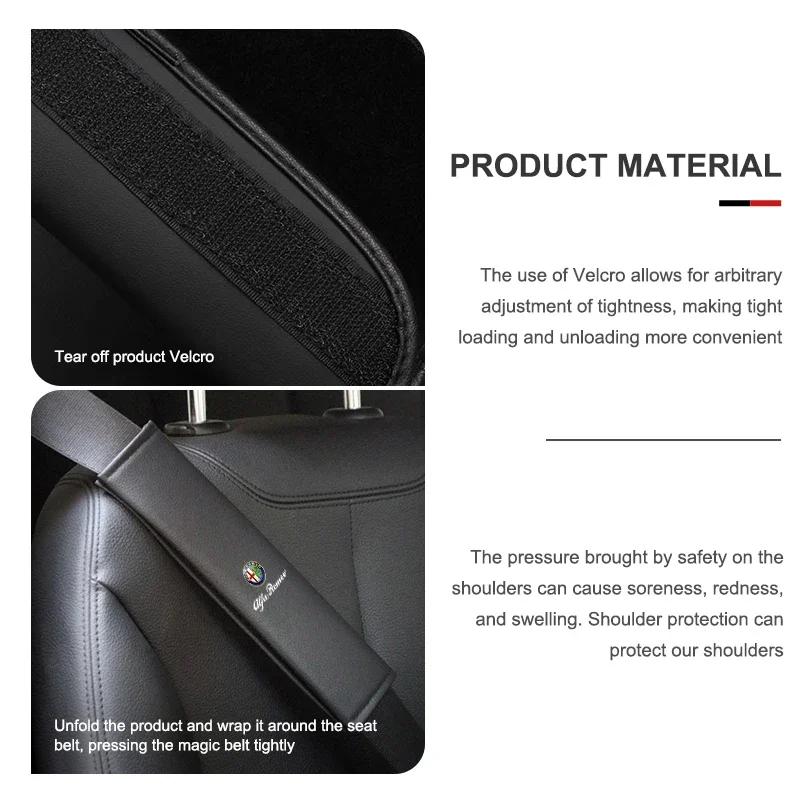 Car Stickers For Alfa Romeo Car Belts Covers Padding Carbon Fiber Belt Shoulder Accessories For Alfa Romeo 159 Giulietta OX Giulia