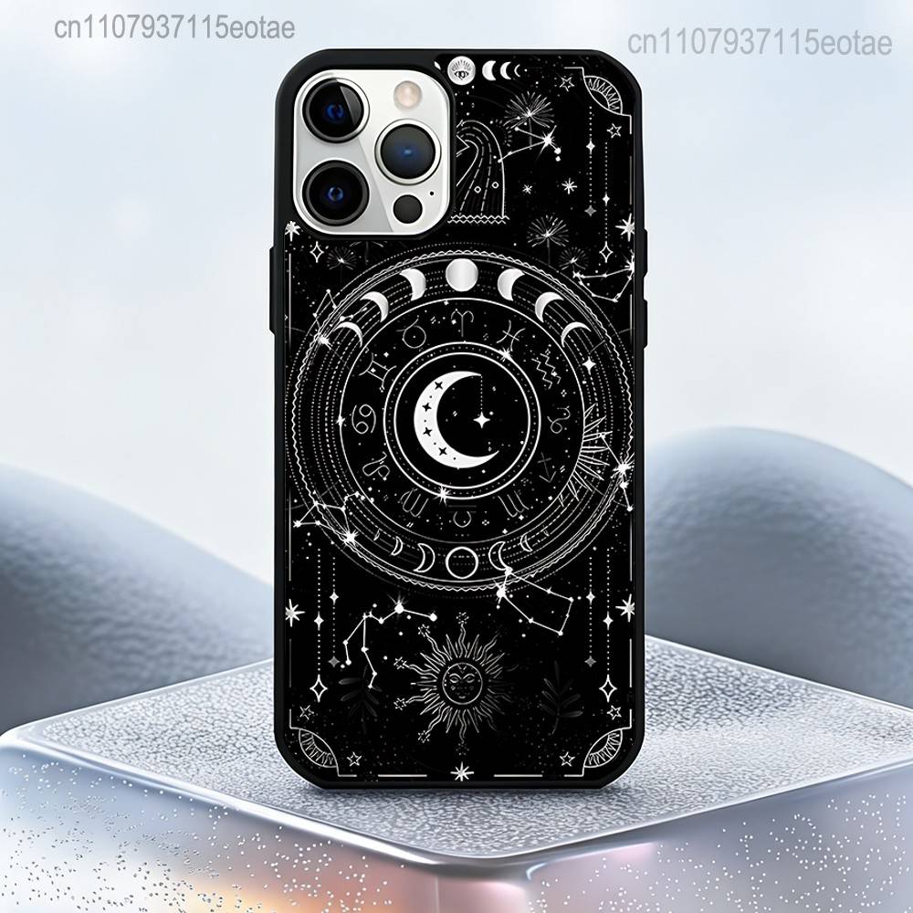 Таинственная Луна Ведьм Таро КРУТОЙ Чехол Для iPhone 17,16,15,14,13,12,11,Pro,Max,Plus,Mini,SE4,E Магнитный Magsafe Беспроводная Зарядка