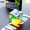1 Pc Solar Glass Prism Cube, Optical RGB Dispersion Prism, for Physics Teaching, Research, Decorative Arts Education
