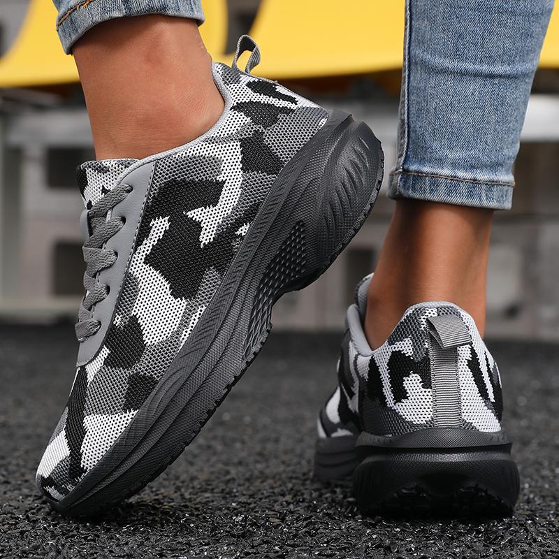 Wide Toe Sneakers For Women Breathable Soft Sole Camouflage Walking Shoe New Military Training Special Off-Road Flat Men'S Shoes