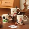 Cream Glue Cup Classical Ceramic Cup Flowers Creative Office Home Souvenir Coffee Cup Afternoon Tea Cup