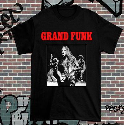 Редкий подарок Grand Funk Railroad для фанатов Унисекс Футболка полного размера Черная унисекс футболка