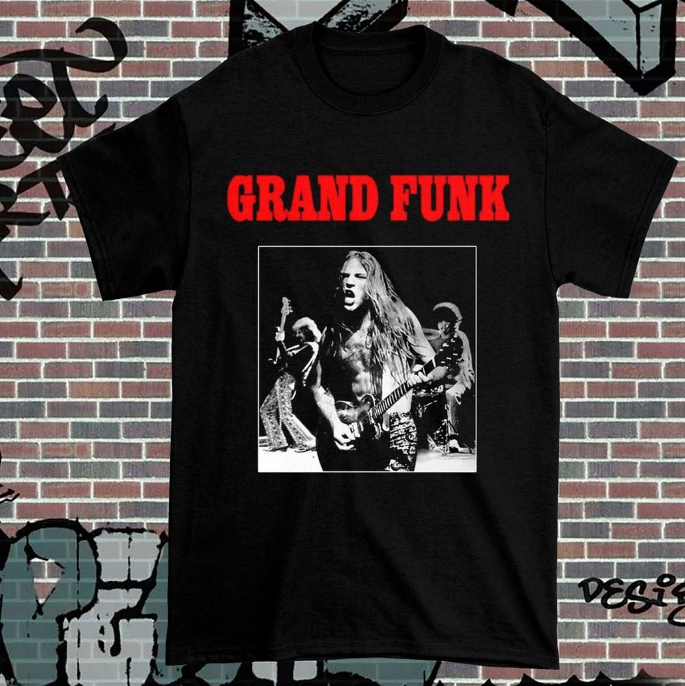 Редкий подарок Grand Funk Railroad для фанатов Унисекс Футболка полного размера Черная унисекс футболка