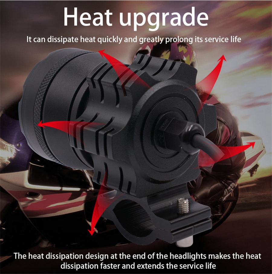 Для фары мотоцикла 9 светодиодов (Пара) + Жгут проводов Переключатель-Mdl5001