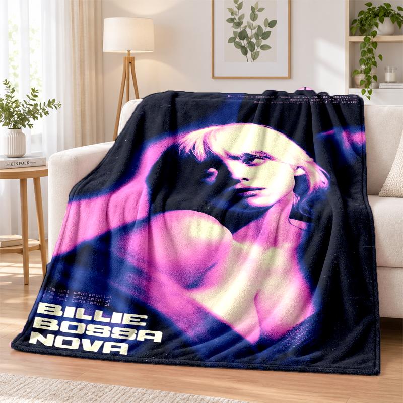 Фланелевое плед Billie Eilish Мягкий Теплый Уютный Для Дивана Кровати В Помещении Дома Спальни