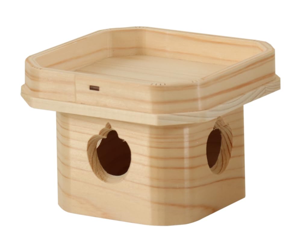 Namukuma-chan Kobo Toyama Sanpo 4-inch (12cm wide x 8.8cm high) Toyama Sanpo, Made of Japanese Hinoki (Cypress), Made in Japan, for Shinto Shrines,