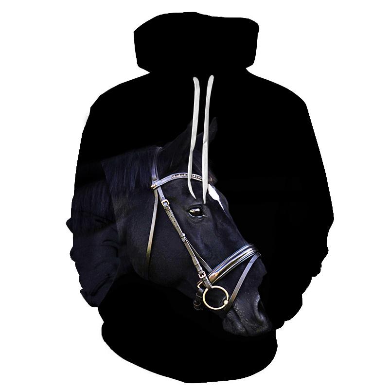 Spring Autumn Horse 3D Print Men's Hoodies Sweatshirts Animal Design Men Women Casual Streetwear Pullover Oversized Hoodie