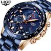 2020 New Fashion Mens Watches with Stainless Steel Top Brand Luxury Sports Chronograph Quartz Watch Men Relogio Masculino