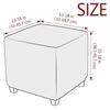 Universal Ottoman Stool Cover T-shaped Pattern Stretchable Sofa Footrest Slipcovers Elastic Band Removable Jacquard Stool Cover
