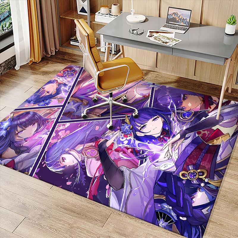 Genshin Impact characters8 Printed Absorbent Washable Carpet, Non-Slip Bathroom Mats, Kitchen Rugs, Yoga Mat,Living Room Entrance, Camping Picnic Rugs