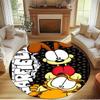 Garfield Print Round Rug, Washable Floor Carpet, For Entryway Dorm Laundry Room Office Study, Home Decor Birthday Christmas Gift