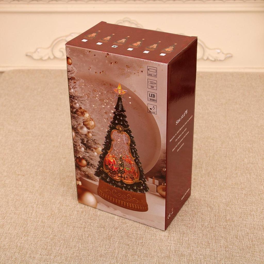 Musical Glowing Christmas Tree Ornaments with Automatic Snowfall - Perfect Gift for Girlfriend or Kids