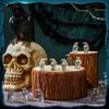50 шт. Мини-фигурки из смолы на Хэллоуин Светящиеся миниатюрные вороны Черный ворон Фигурки ворон из смолы для дома Декор Хэллоуинской сцены