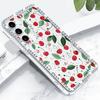 Чехол S25 Ultra Роскошный Чехол с Узором Вишни и Алмазами Для Samsung Galaxy S24 S23 S21 FE S22 Plus A14 A15 A16 A25 A26 A35 A36 A54 A55 A56 5G
